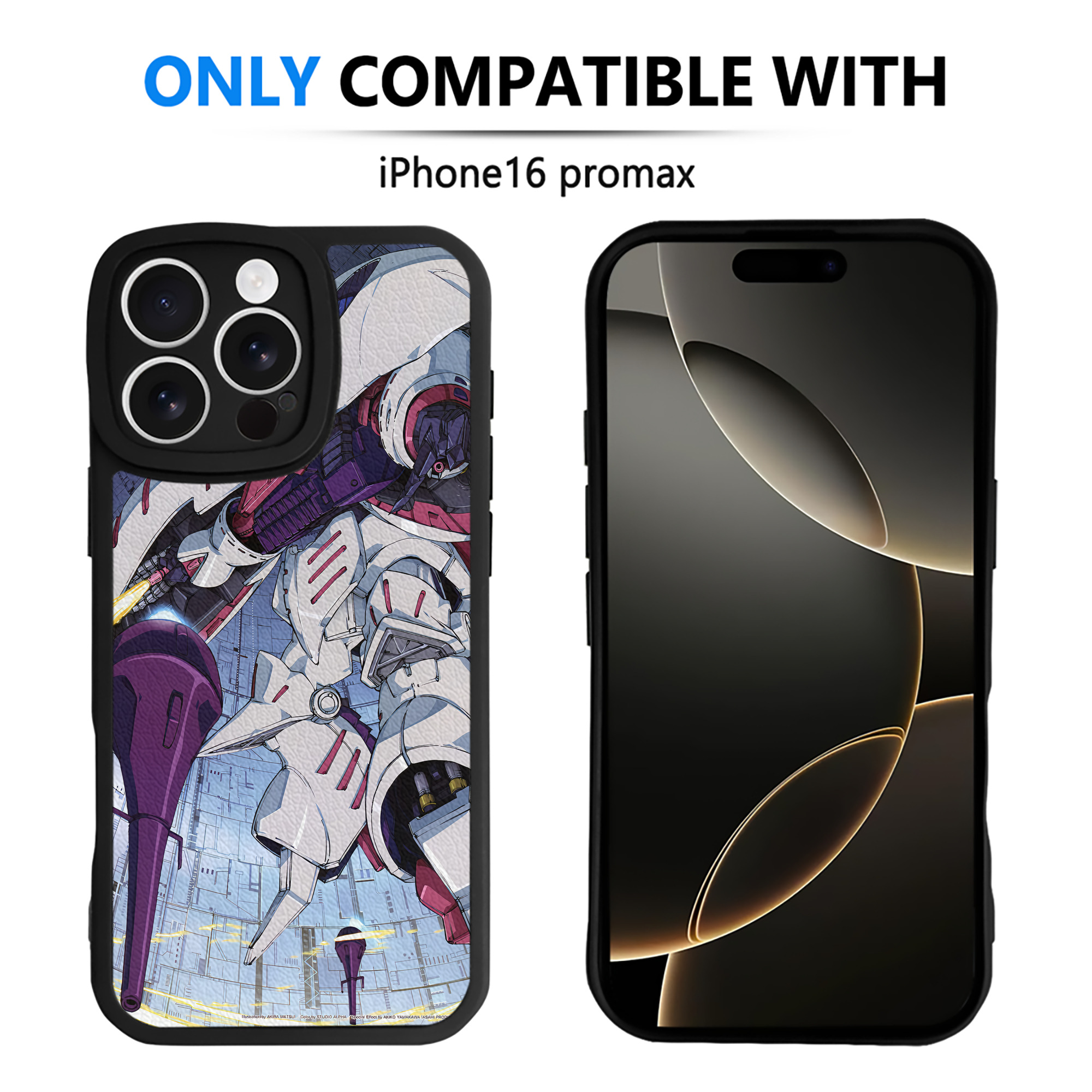 （画像用） 機動戦士ガンダム Mobile Suit Gundam 【iPhone 16シリーズ対応】シリコンスマホケース（レザー調） 材質：シリコン